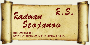Radman Stojanov vizit kartica